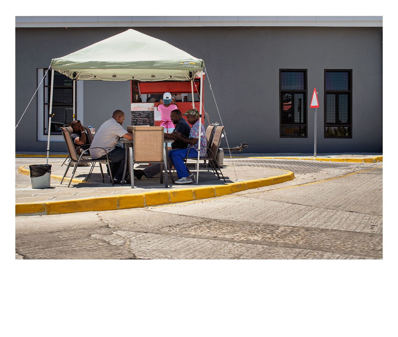 Windhoek-Lunch-Time- under a gazebo on a corner
